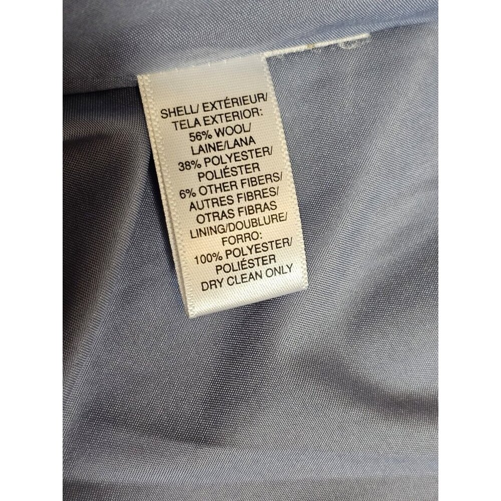 Periwinkle Moto Peacoat Wool Blend The Loft Women's XS - Picture 7 of 10